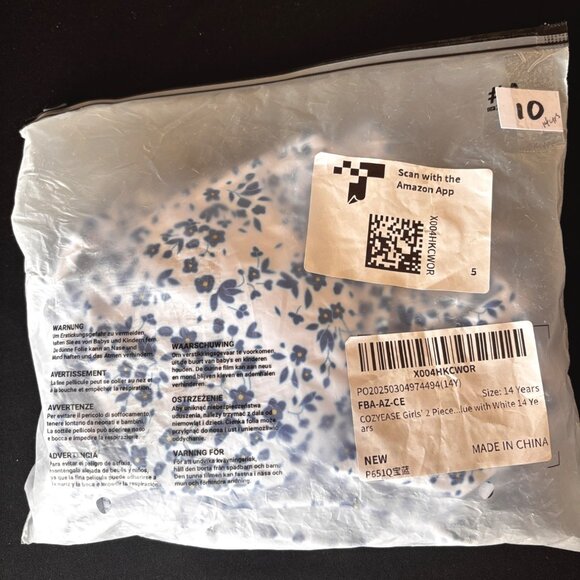 Girls' 2 Piece Ditsy Floral Print Knot Front Ruched Triangle Bikini Swimsuit Whi - Picture 5 of 5